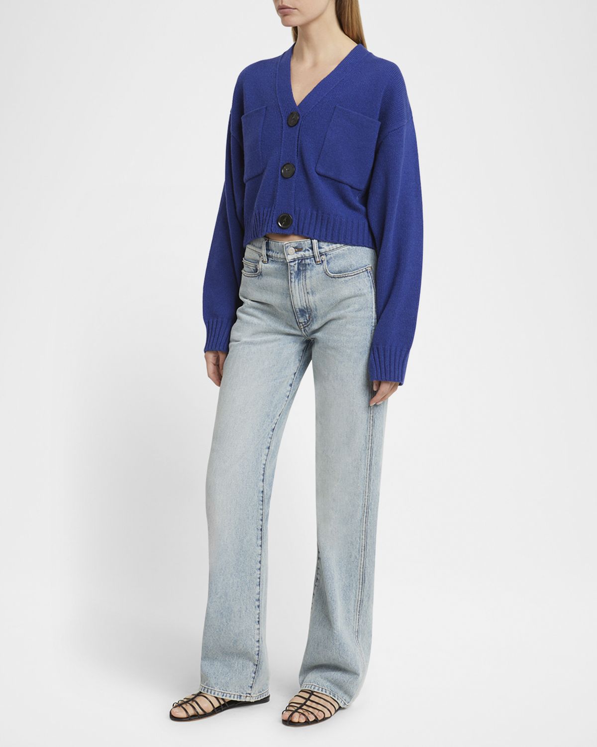 Proenza Schouler Ryman Light-Wash Denim Straight-Leg Jeans