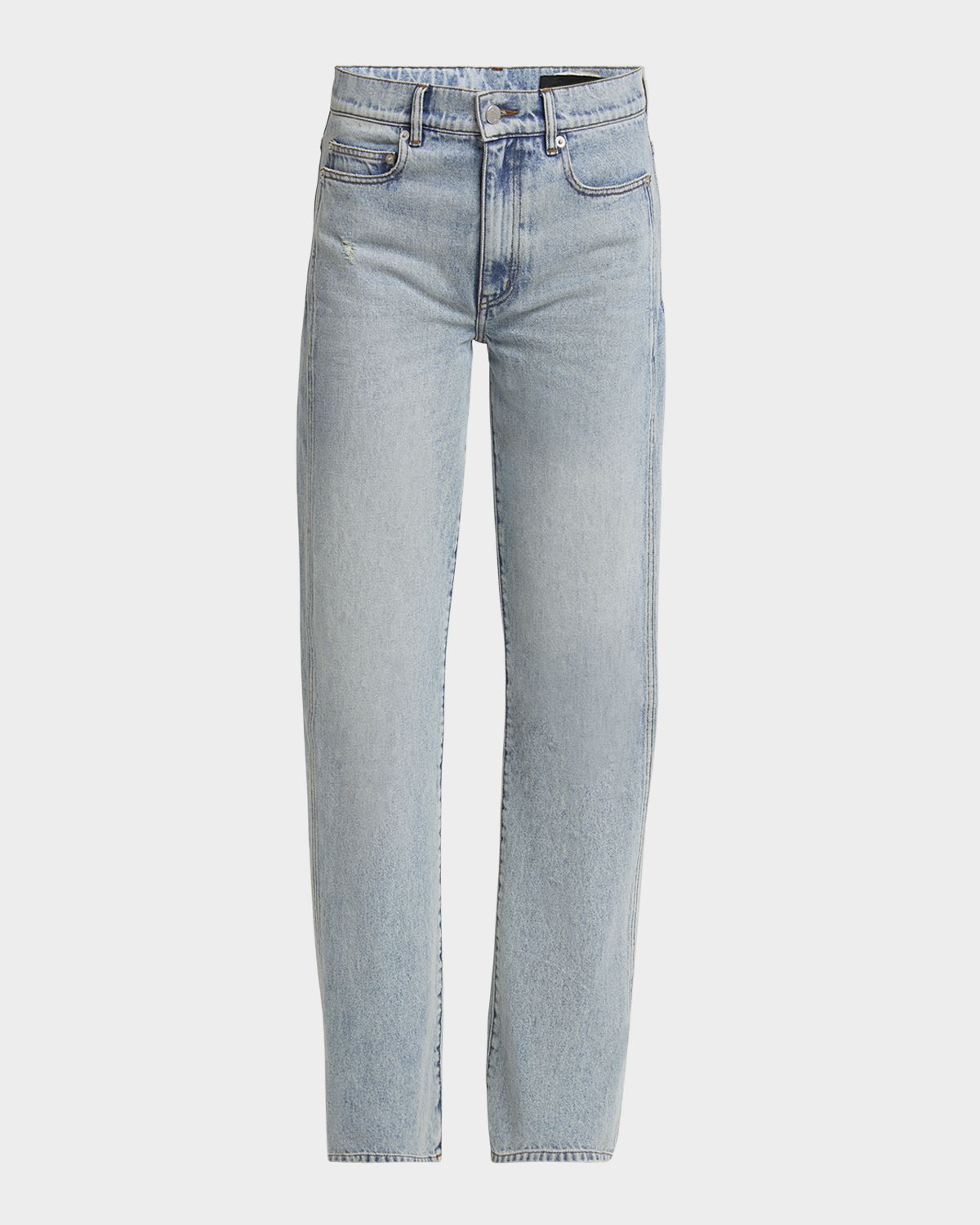 Proenza Schouler Ryman Light-Wash Denim Straight-Leg Jeans