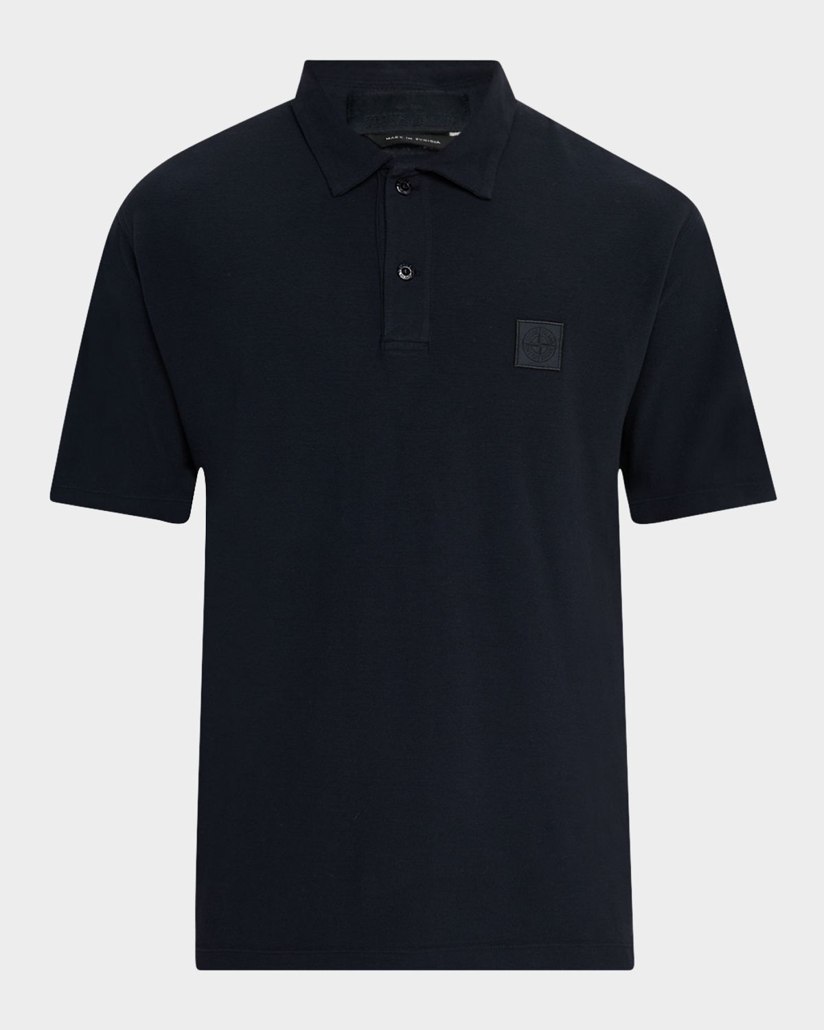 Stone Island Men 's Ghost Crepe Cotton Polo Shirt