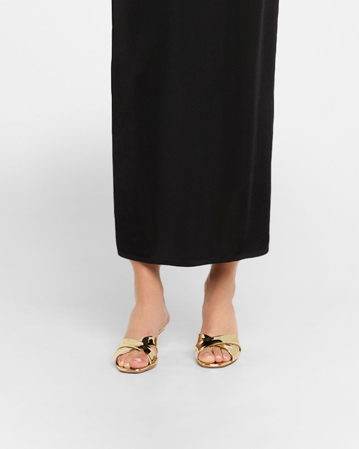 Aquazzura Divine Specchio Kitten-Heel Mule Sandals