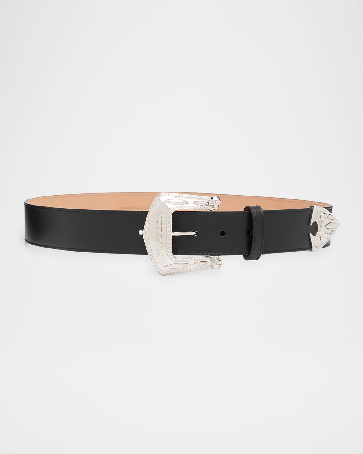 McQueen Arrow Leather Buckle Belt