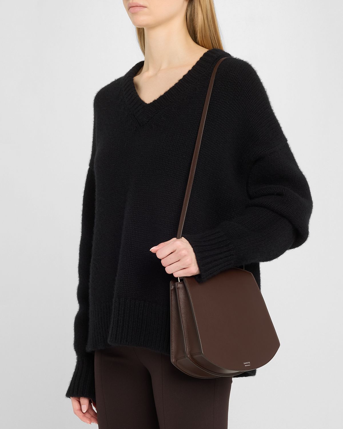 Savette The Florence Calf Leather Crossbody Bag