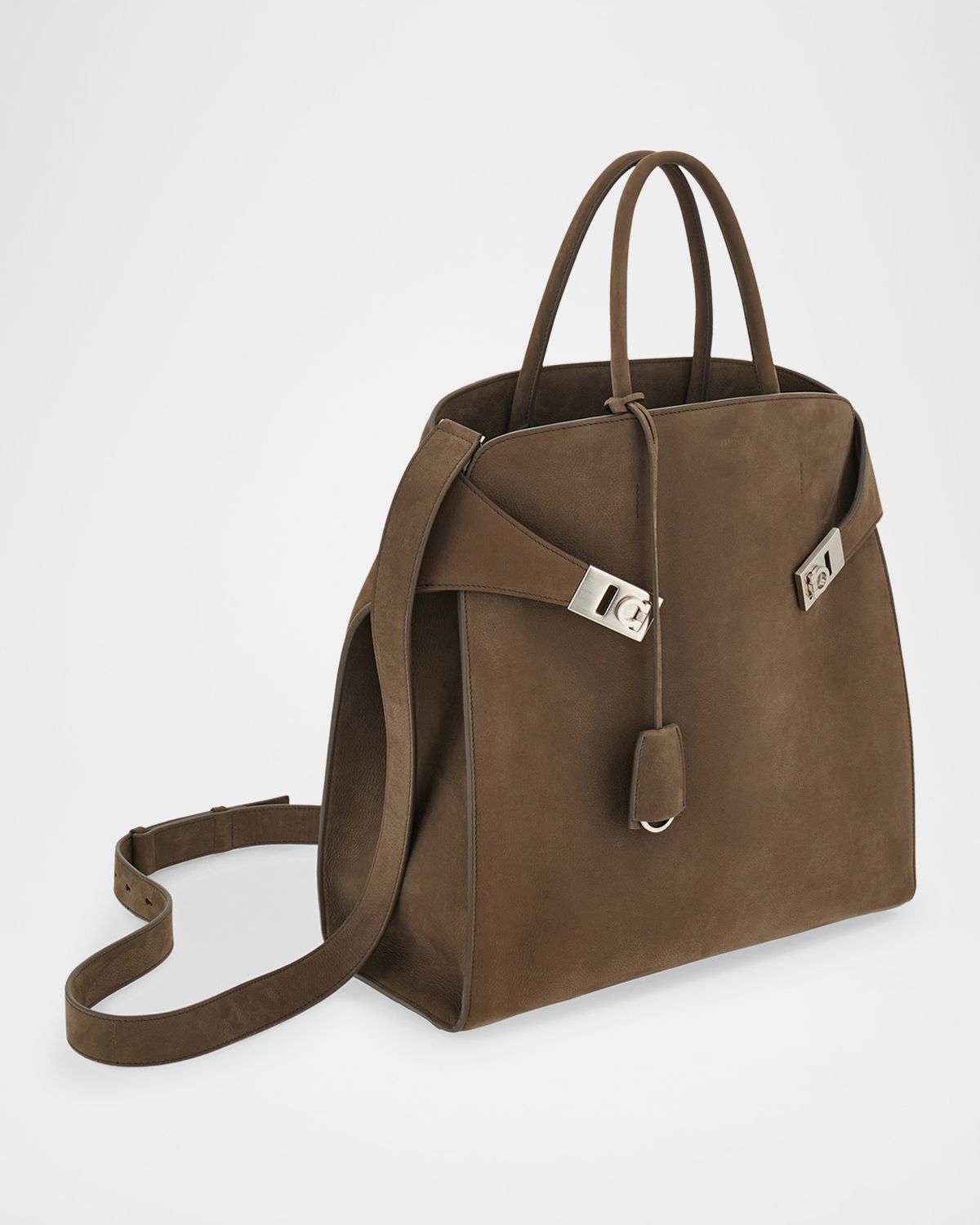 Ferragamo Men 's Hug Hammered Calfskin Tote Bag