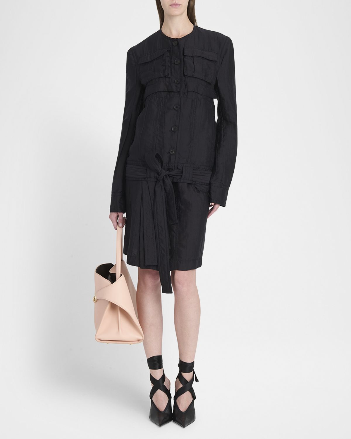 Ferragamo Triple Silk Organdie Transformable Jacket