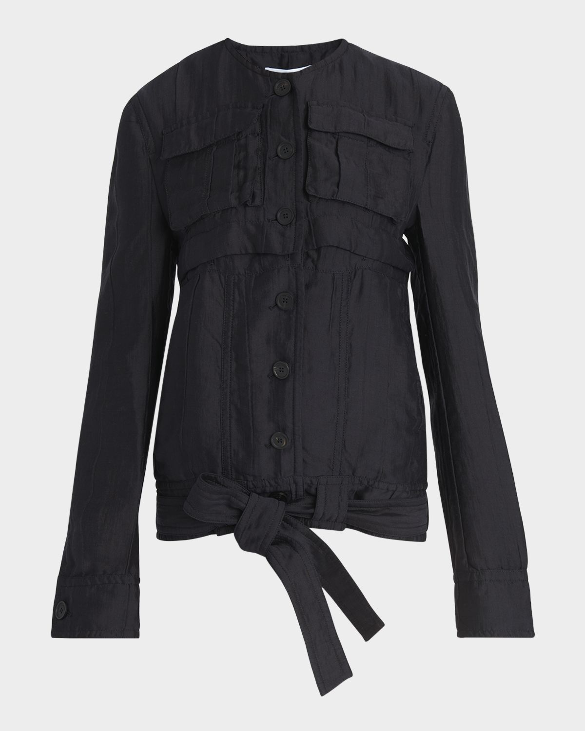 Ferragamo Triple Silk Organdie Transformable Jacket