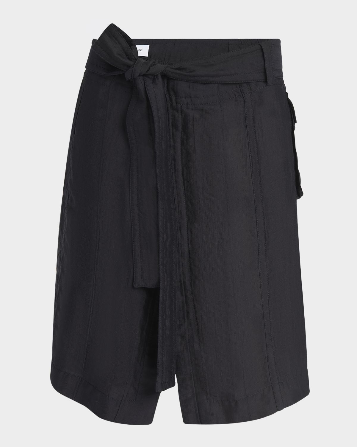 Ferragamo Triple Silk Organdie Belted Skirt
