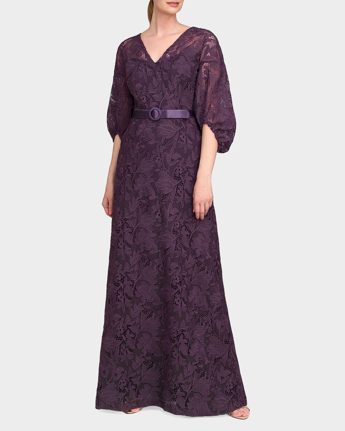 Kay Unger New York Delaney Lace A-Line Gown | Thumbnail 2 Kay Unger New York Delaney Lace A-Line Gown | Thumbnail 2