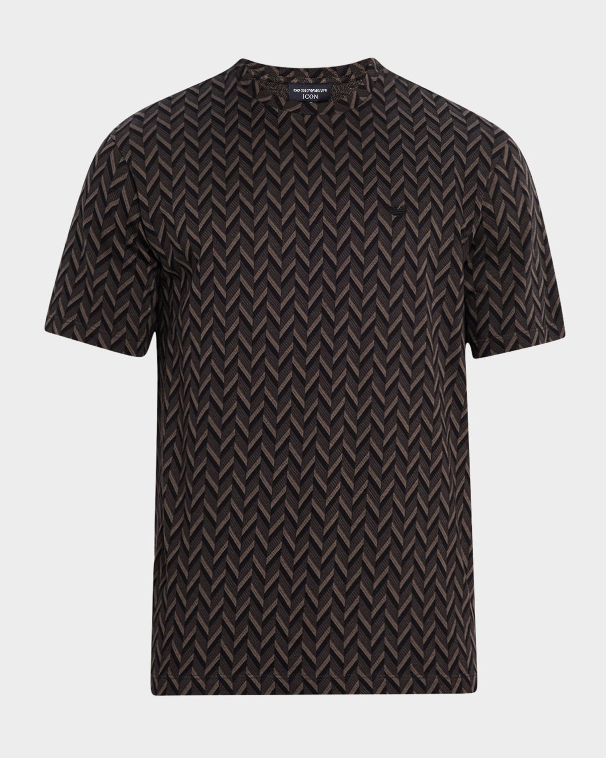 Emporio Armani Men 's Cotton Chevron Crewneck T-Shirt