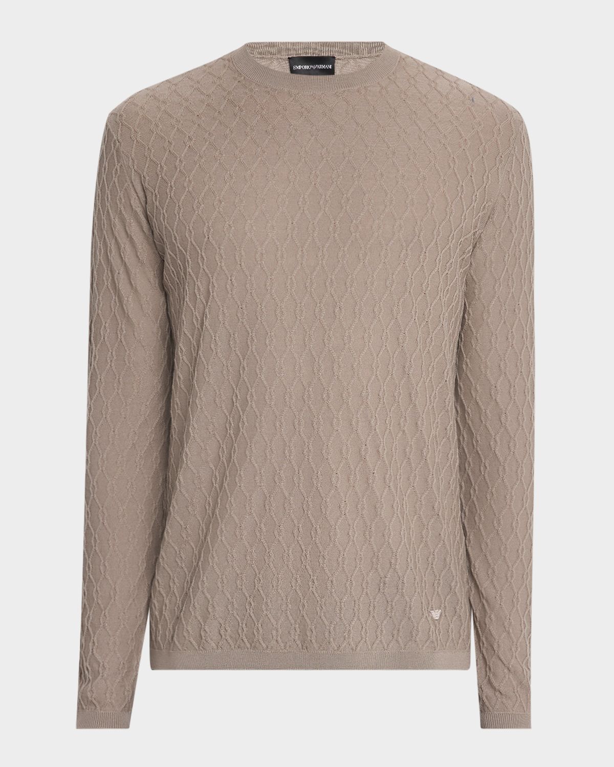 Emporio Armani Men's Wool Textured Crewneck Sweater