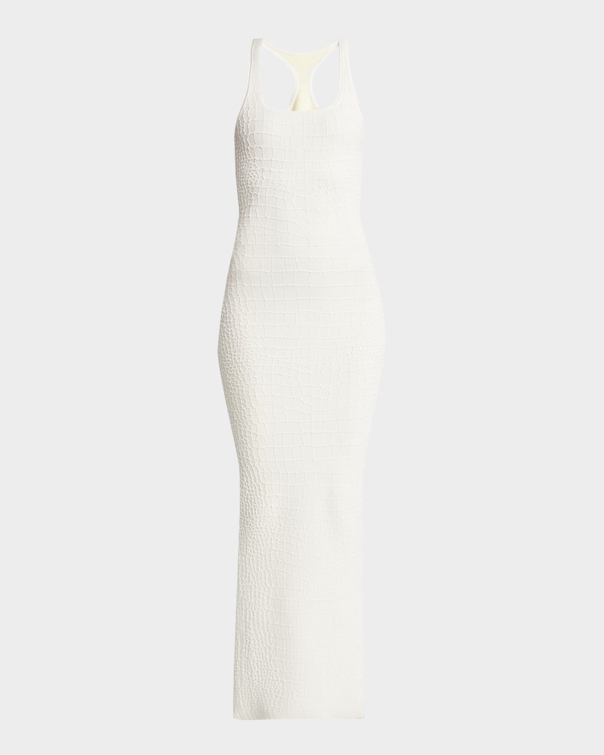 Jacquemus Scala Croc-Knit Sleeveless Maxi Dress