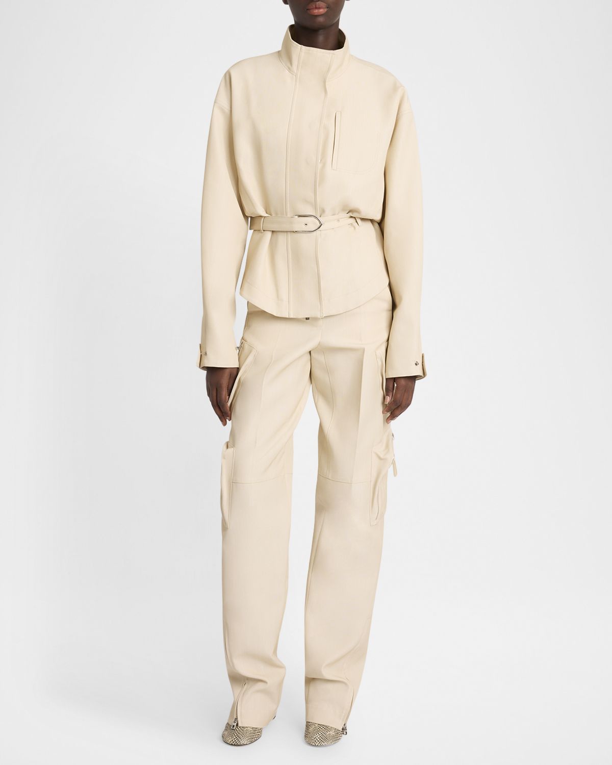 Jacquemus Ciro Belted Wool-Blend Jacket
