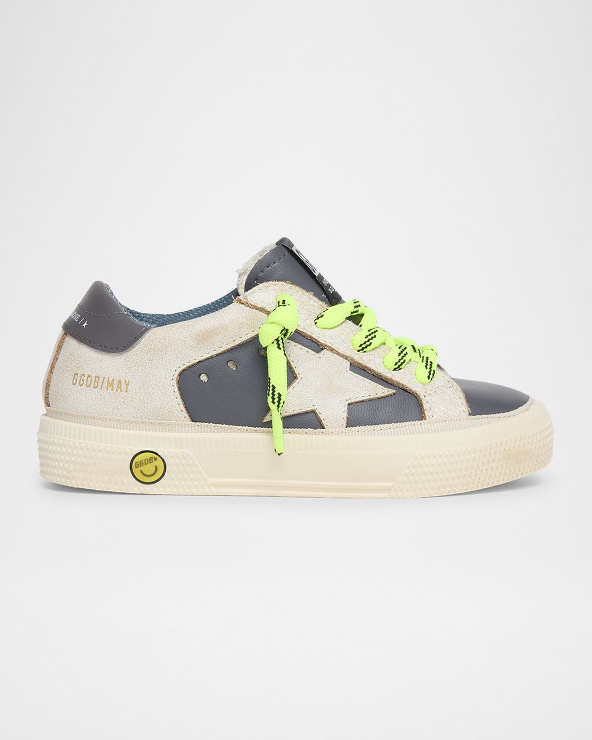Golden Goose Boy 's May Nappa Leather Star and Heel Lace-Up Sneakers