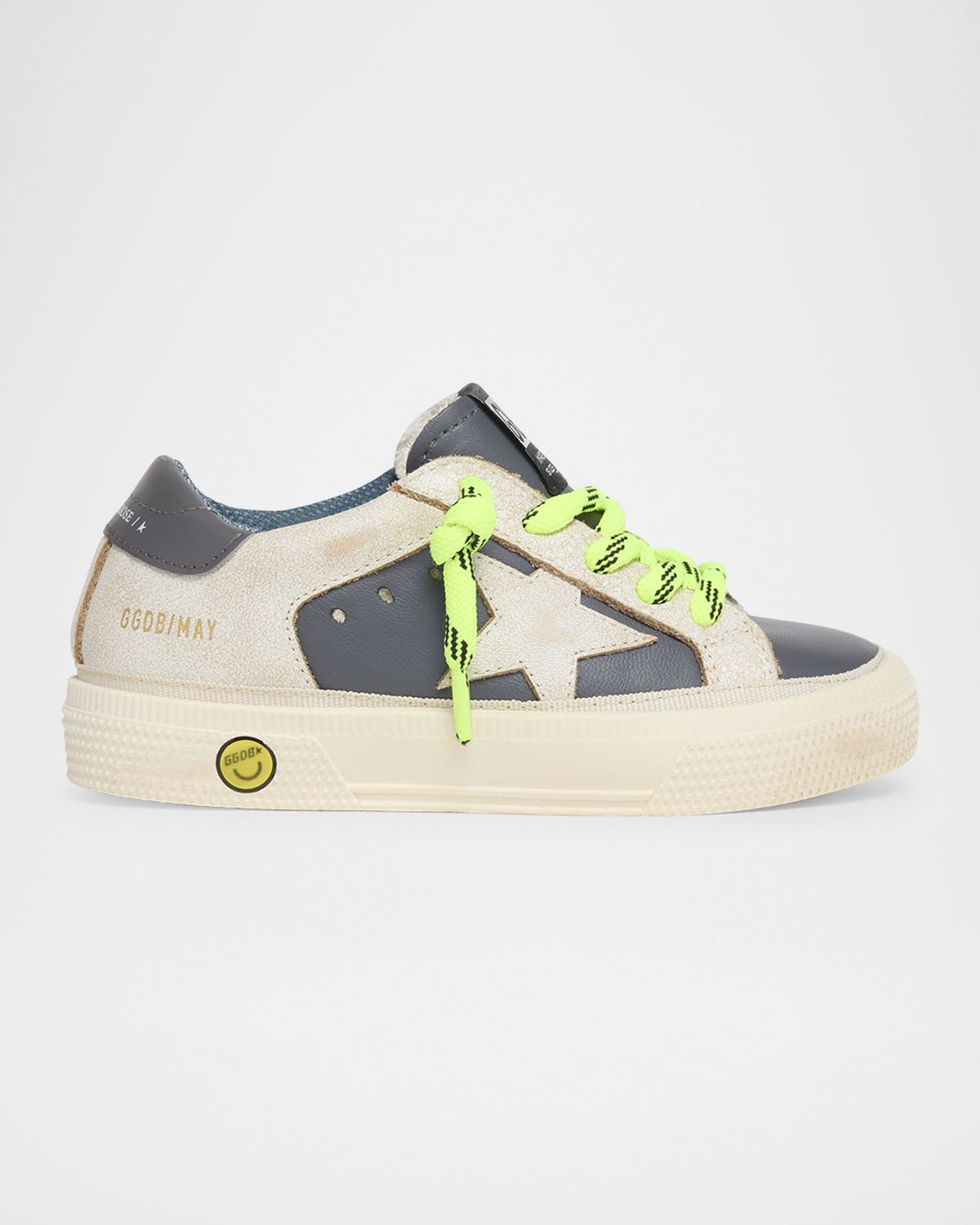 Golden Goose Boy 's May Nappa Leather Star and Heel Lace-Up Sneakers