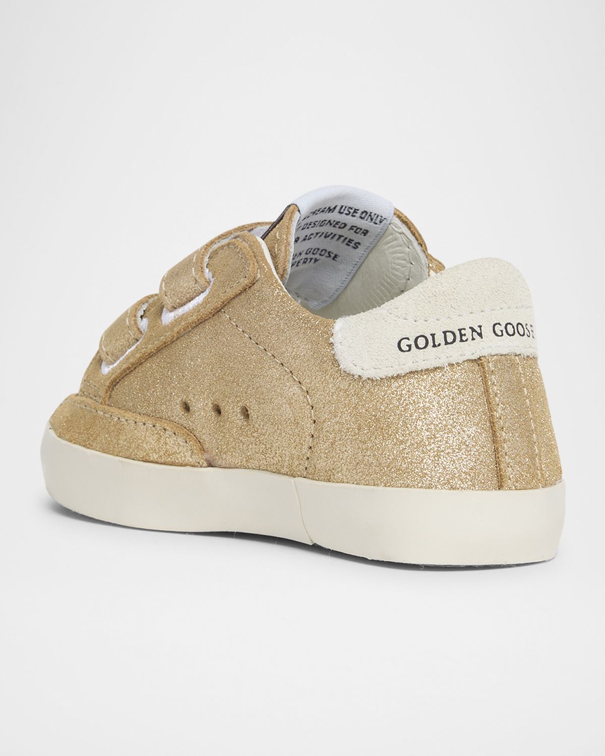 Golden Goose Girl 's School Metallic Suede Star Sneakers, Baby