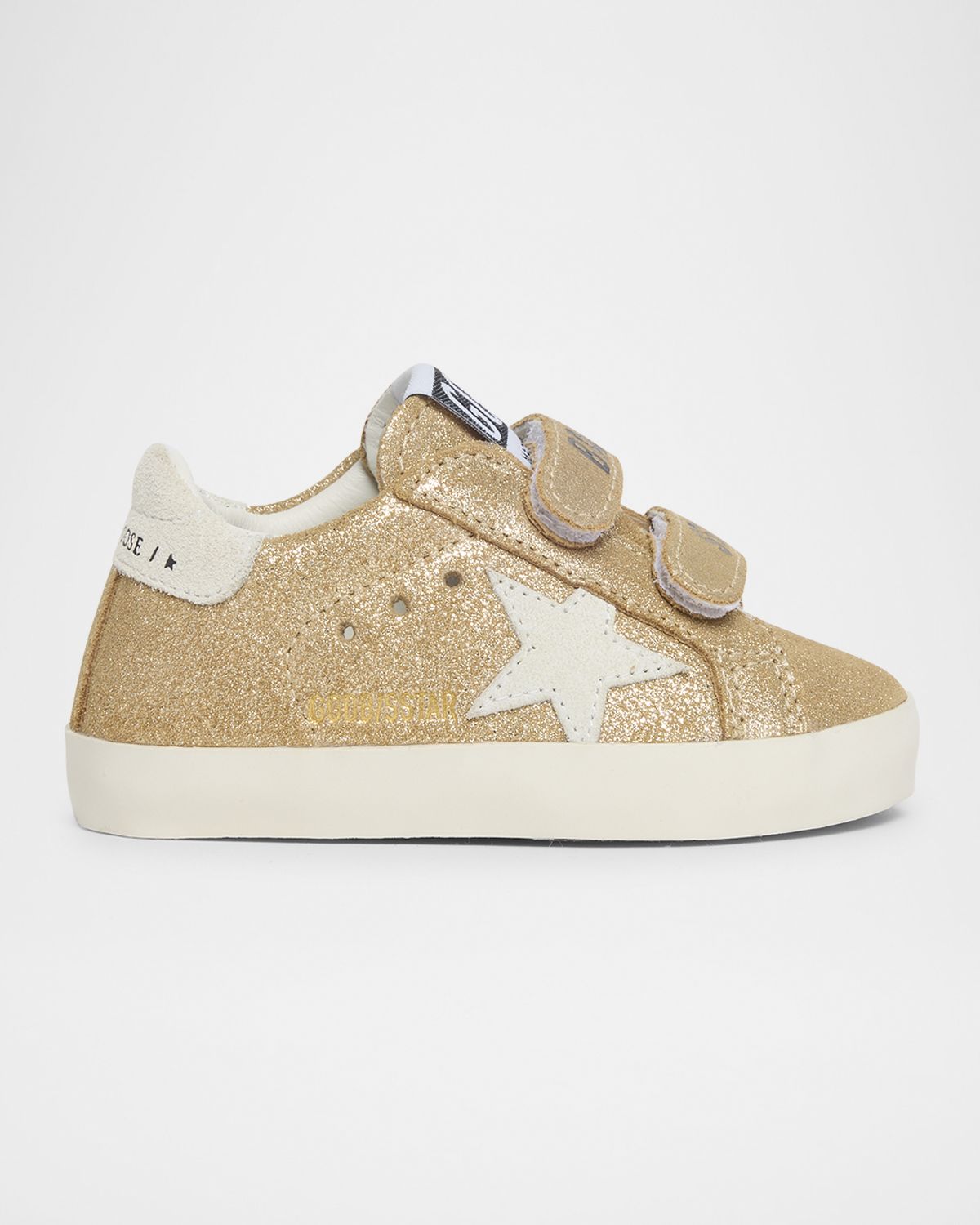Golden Goose Girl 's School Metallic Suede Star Sneakers, Baby