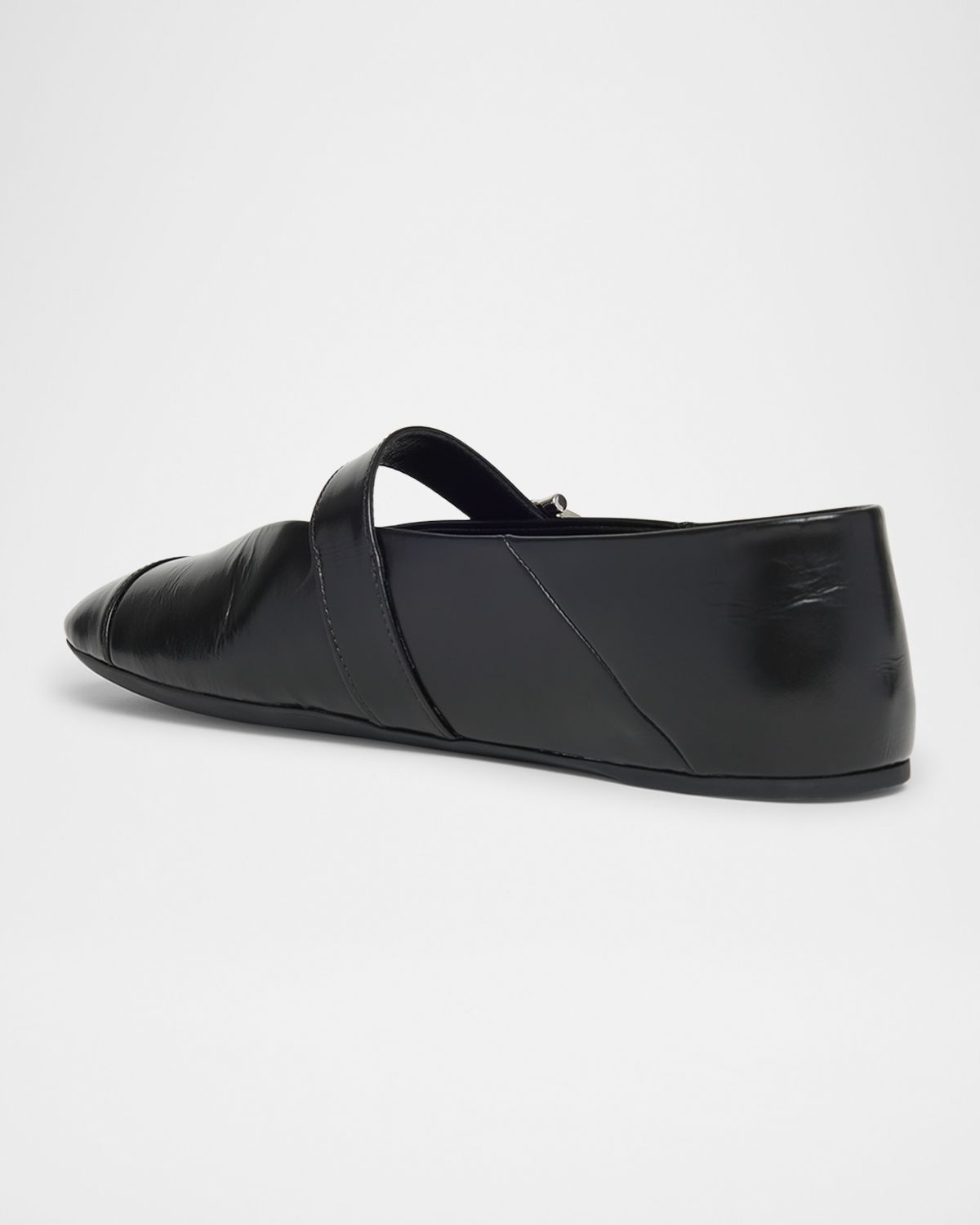 Ferragamo Nena Leather Gancio Buckle Ballerina Flats