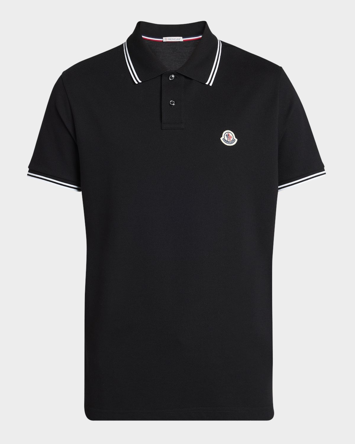 Moncler Men 's Pique Logo Patch Polo Shirt