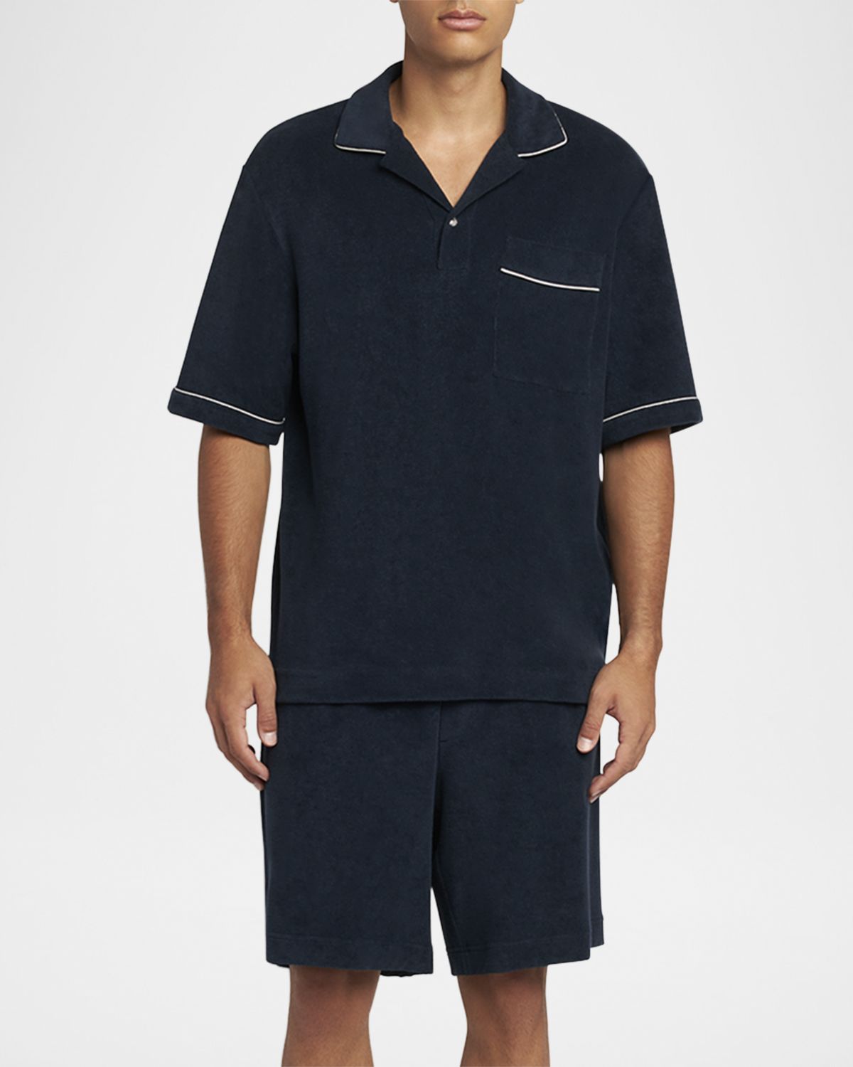 Moncler Men 's Terry Polo Shirt