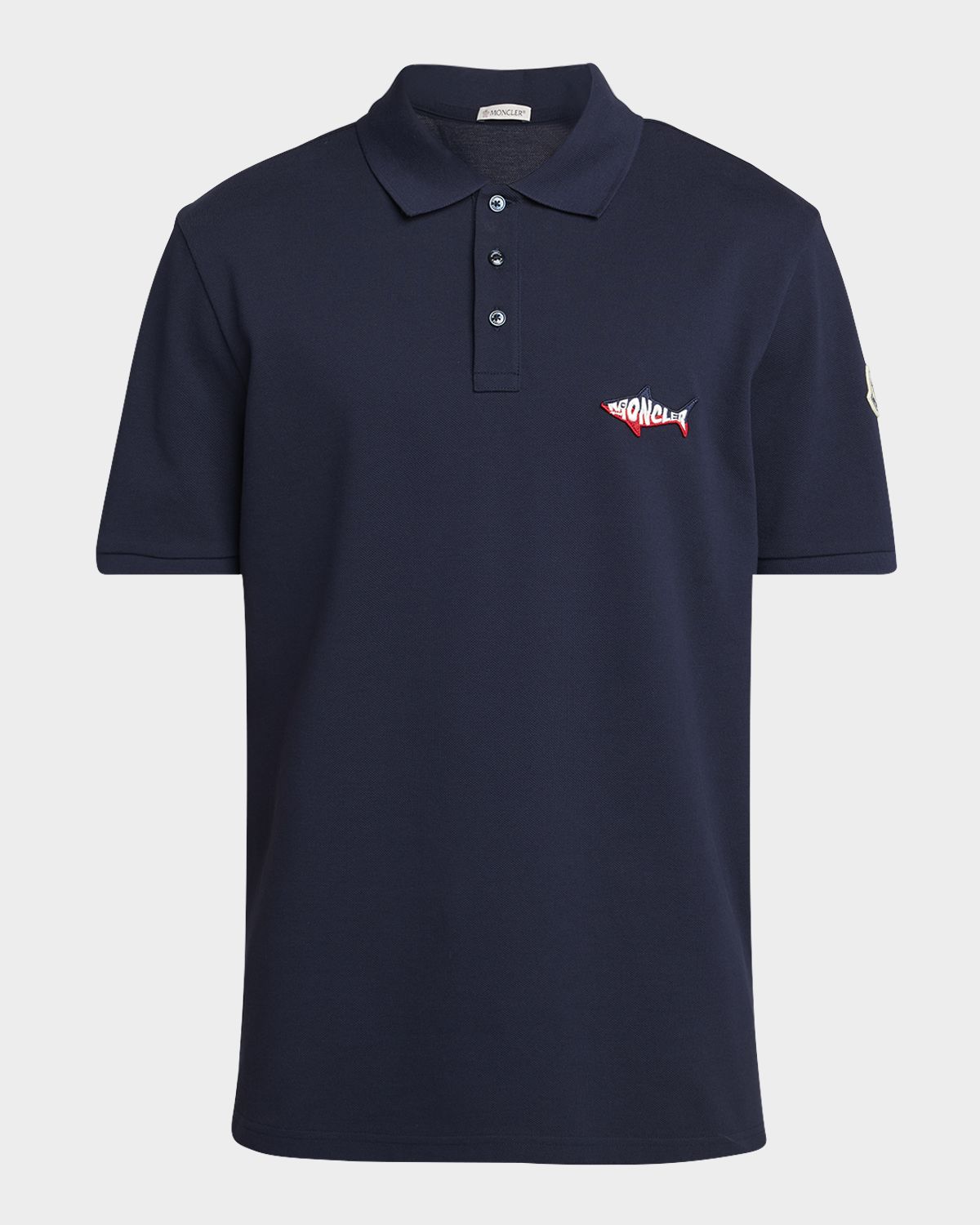Moncler Men 's Shark Pique Polo Shirt