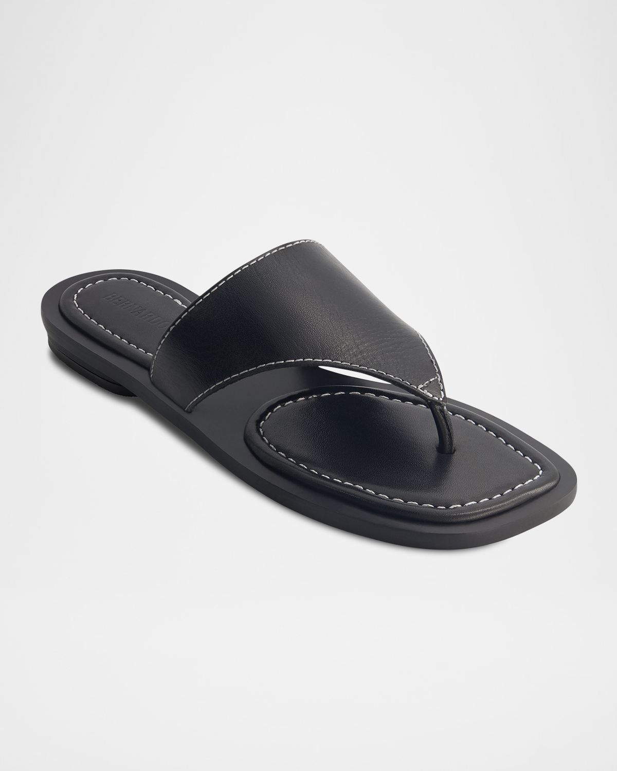 Bernardo 1946 Agora Leather Flat Thong Sandals