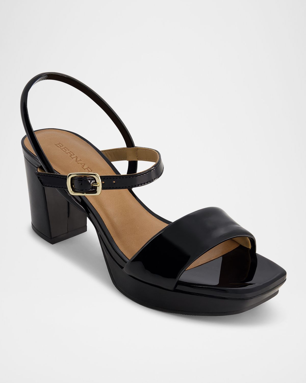 Bernardo Canto Patent Leather Platform Sandals