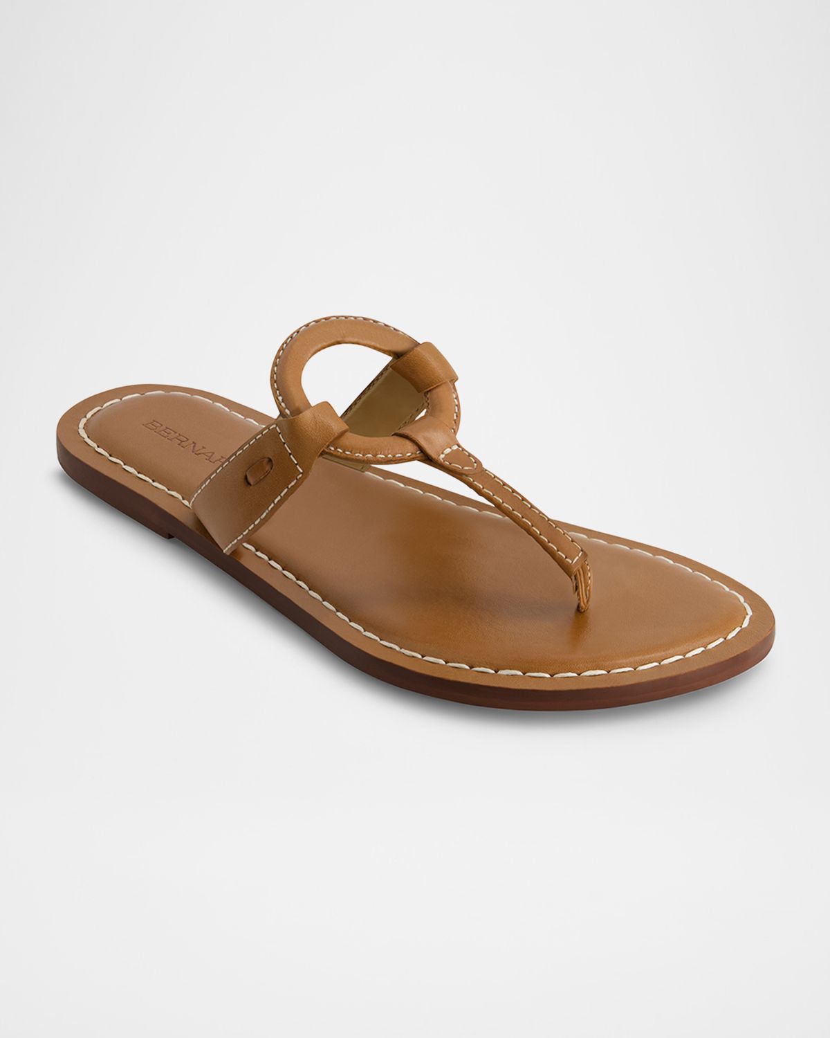 Bernardo Matrix Leather Flat Thong Sandals