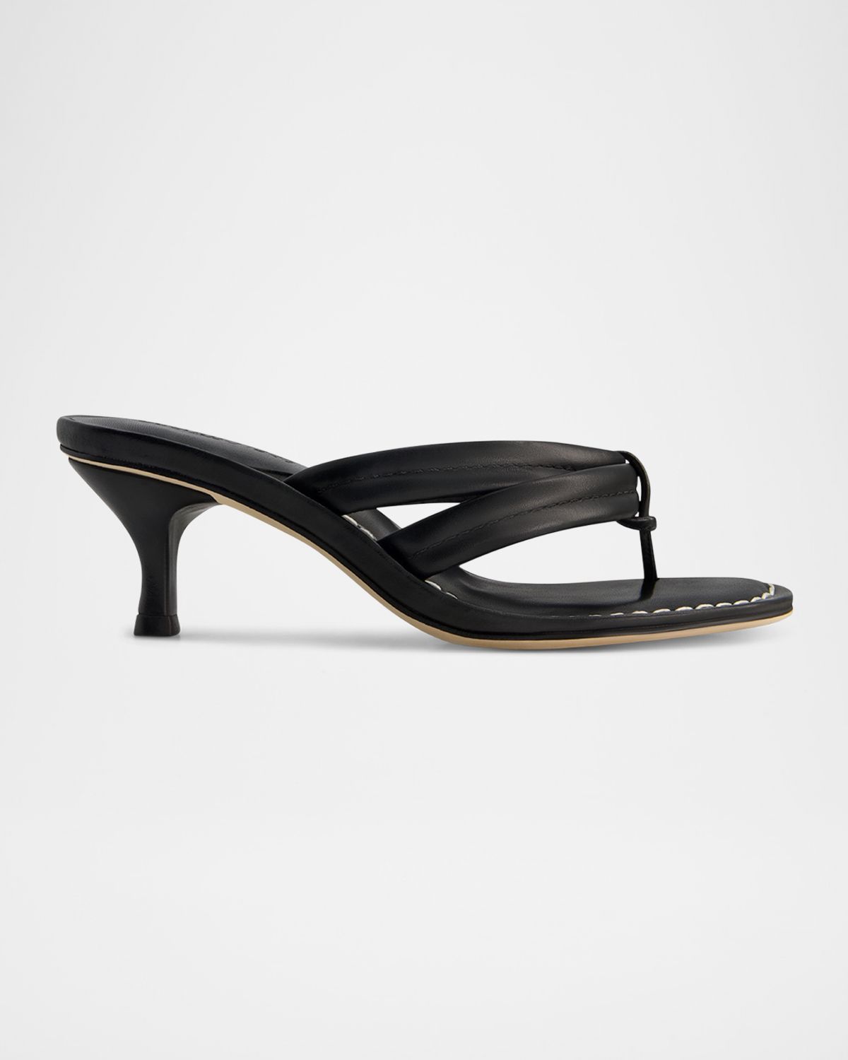 Bernardo Miami Kitten-Heel Leather Mule Sandals | Thumbnail 4 Bernardo Miami Kitten-Heel Leather Mule Sandals | Thumbnail 4