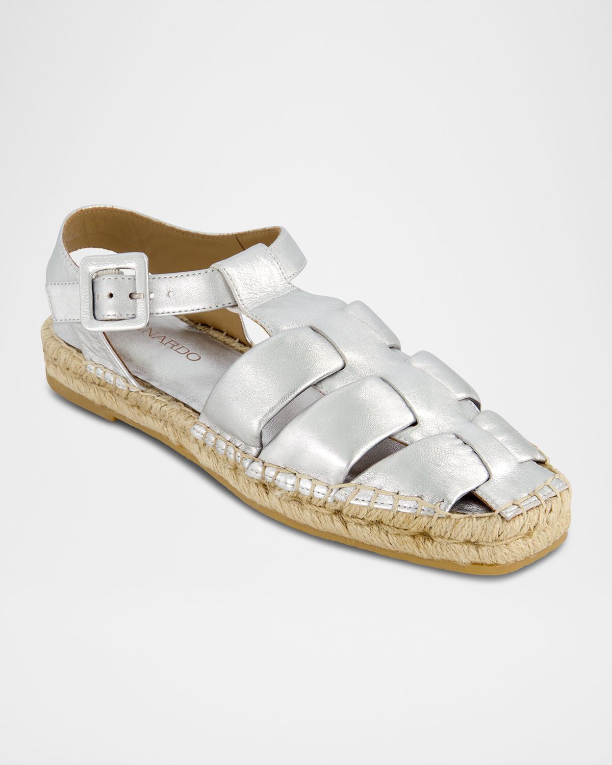 Bernardo Monri Metallic Fisherman Espadrilles