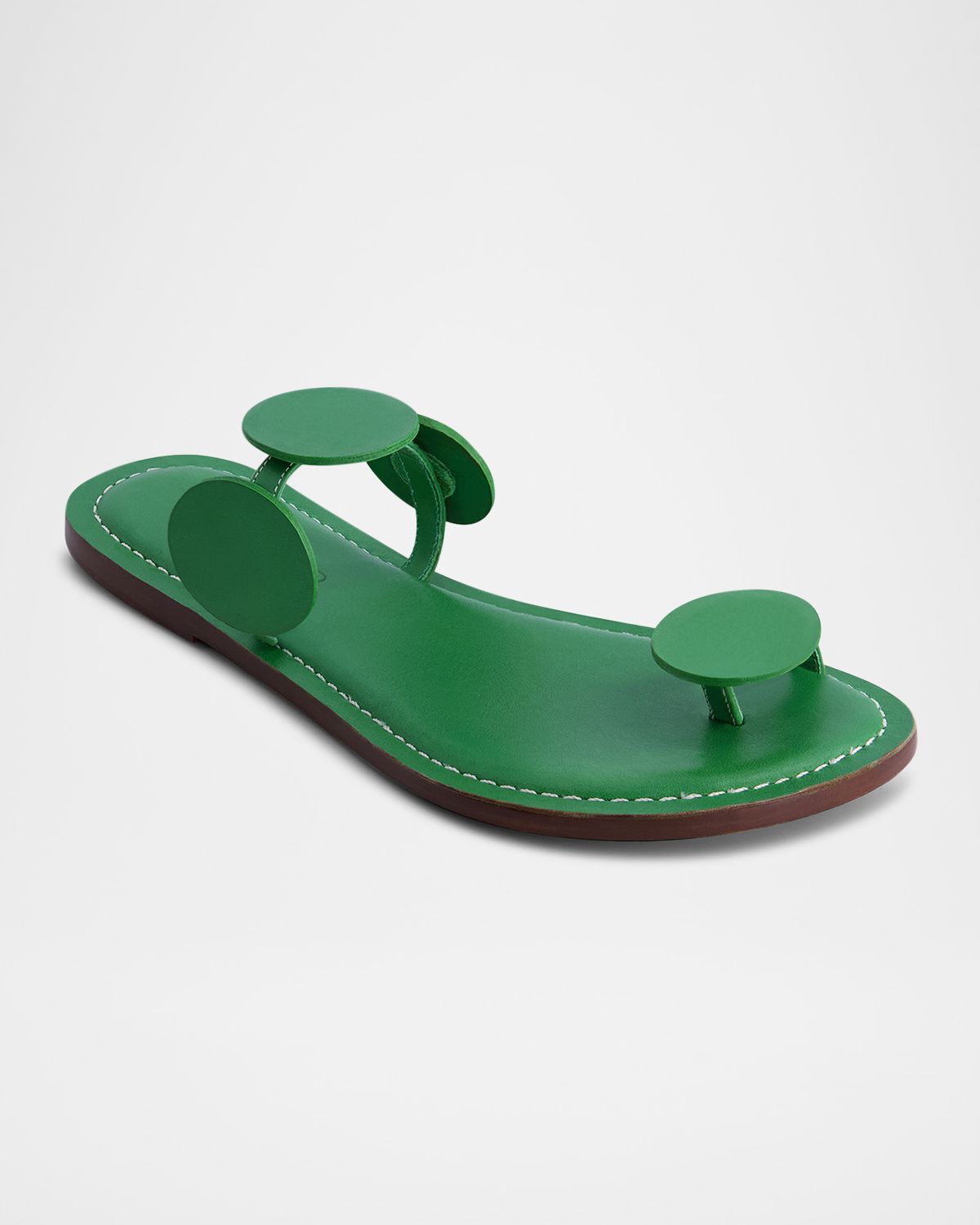 Bernardo New Moon Circle Leather Flat Sandals