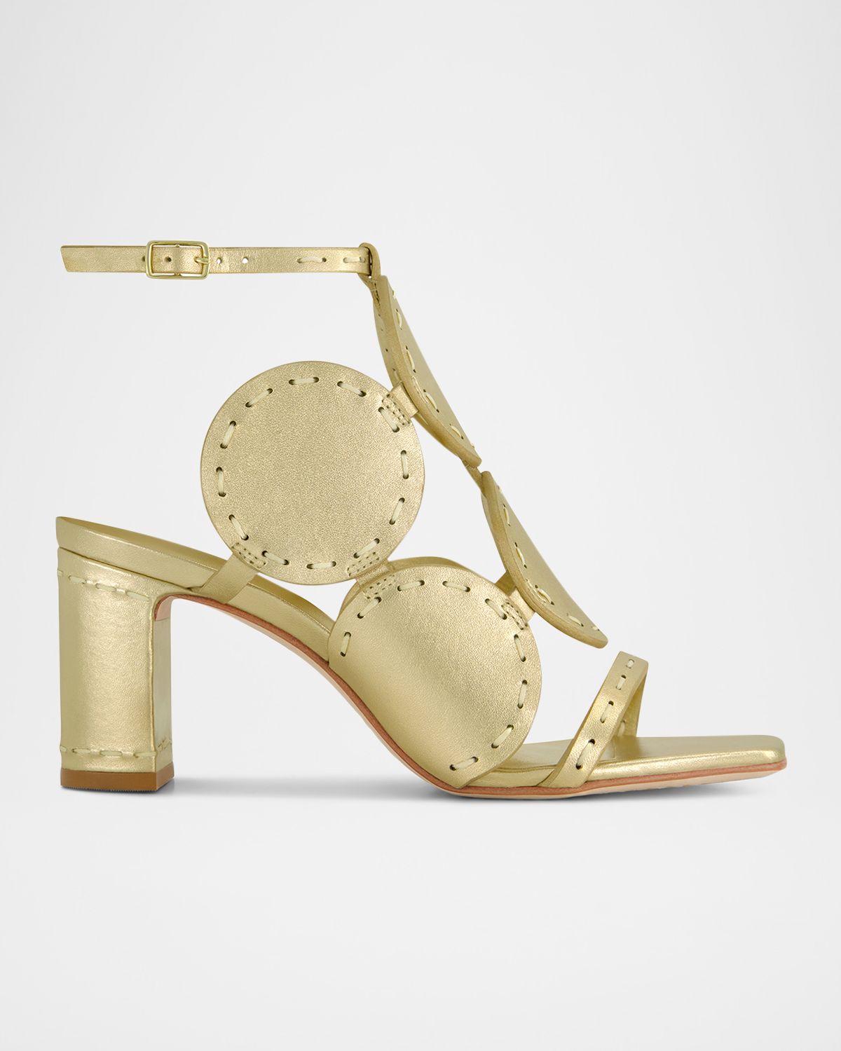 Bernardo 1946 New Moon Circle Metallic Leather Sandals | Thumbnail 4