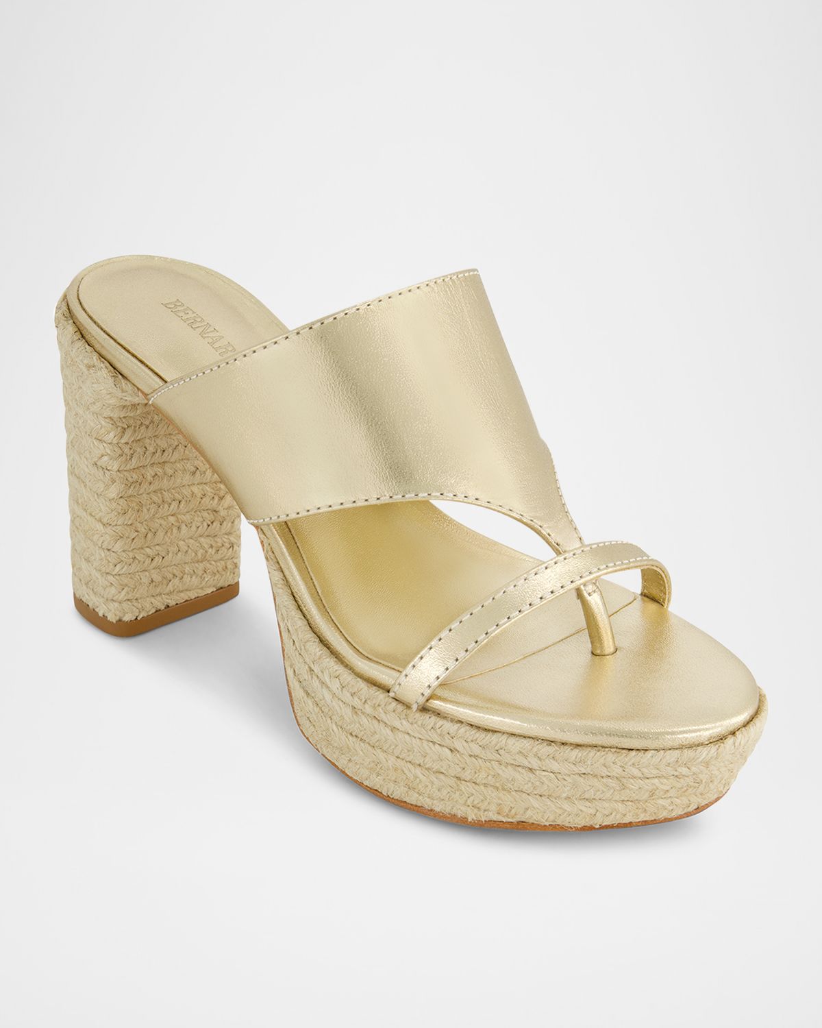 Bernardo 1946 Tera Metallic Espadrille Slide Sandals