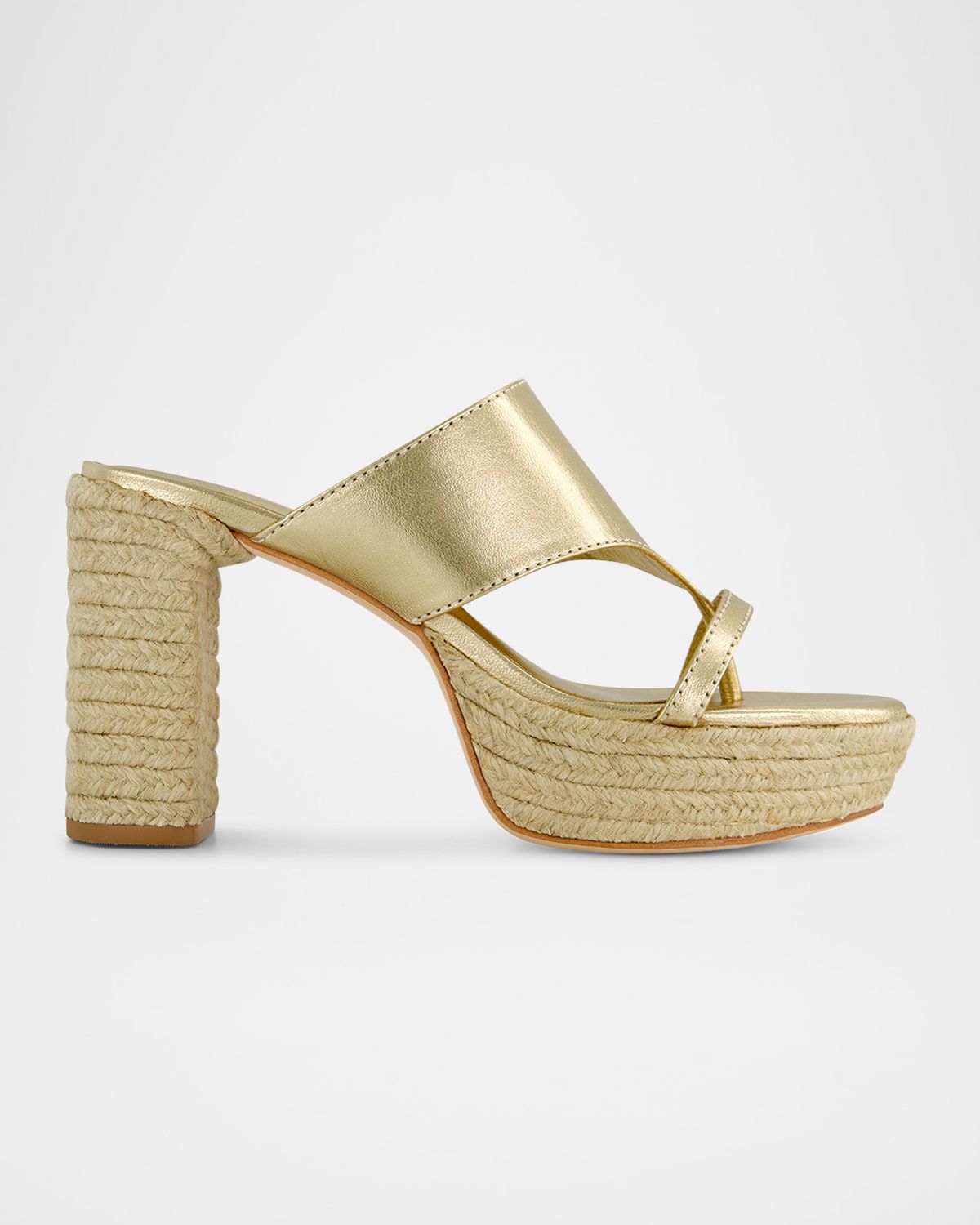 Bernardo 1946 Tera Metallic Espadrille Slide Sandals