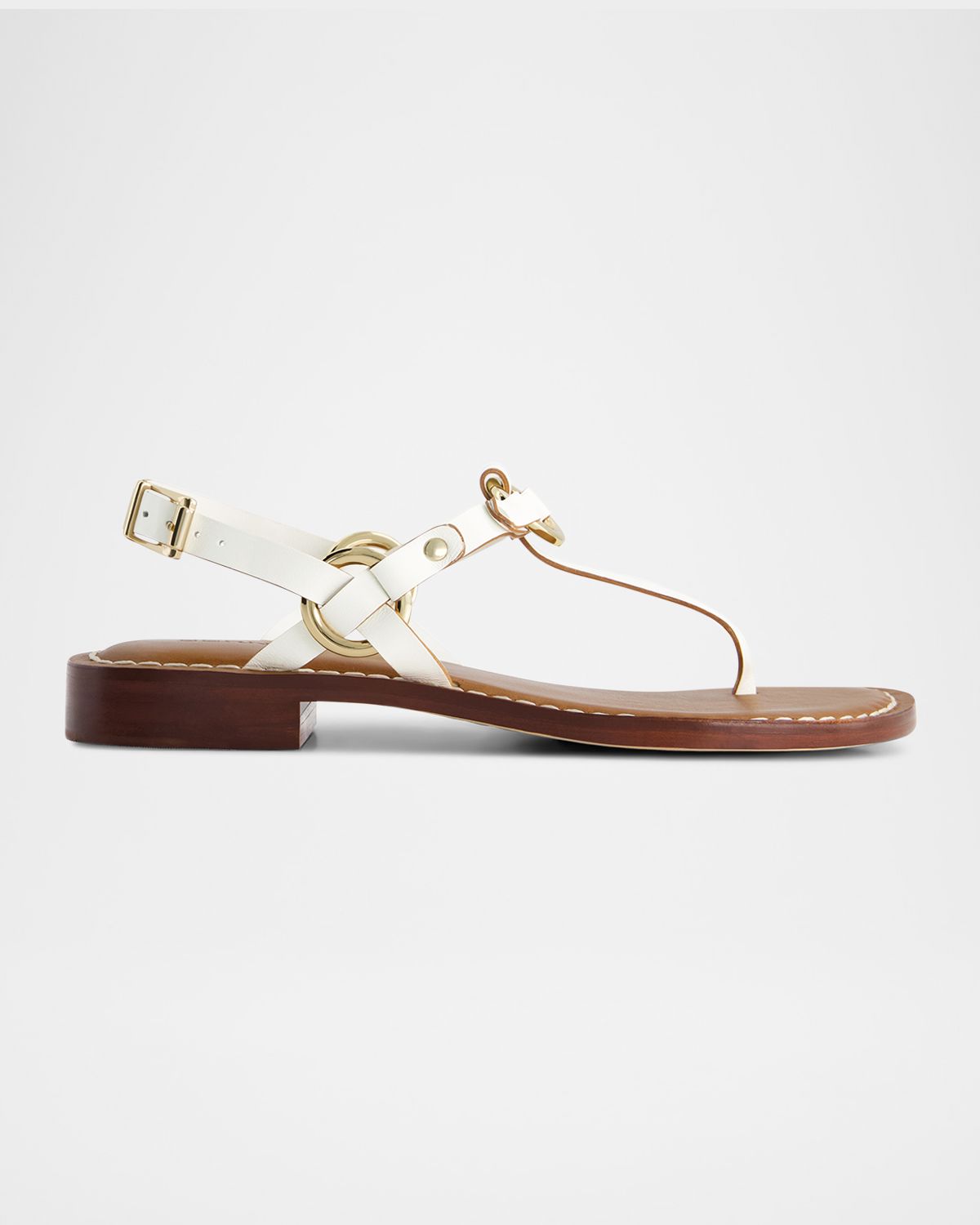Bernardo Tuni Leather Thong Slingback Sandals