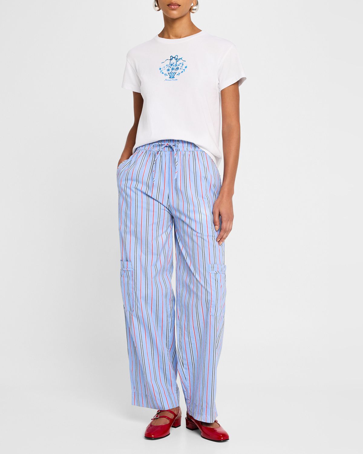 Damson Madder Shrunken Flower Basket Tee