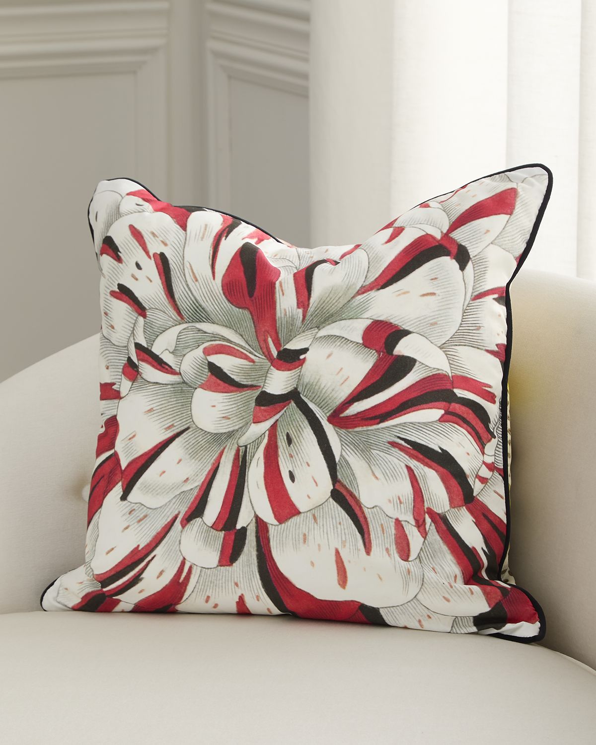 Christian Lacroix Flowered Decorative Pillow, 22" Square