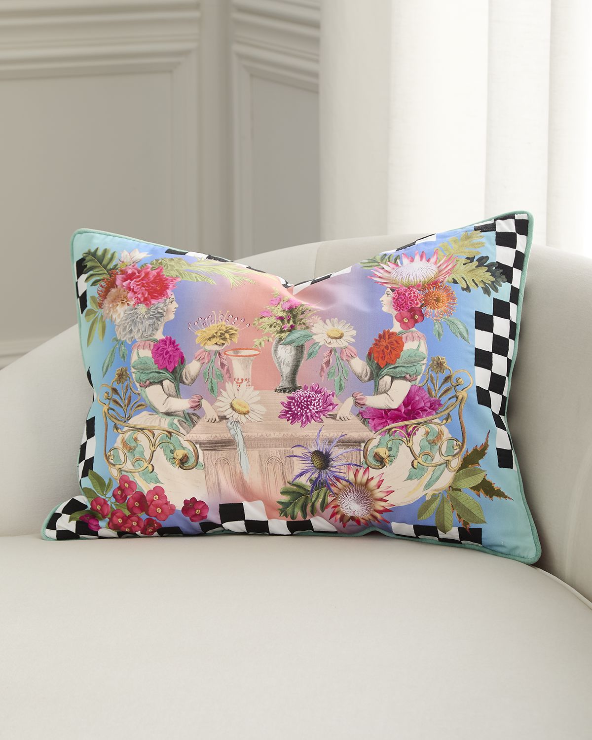 Christian Lacroix Fleurs Jumelles Decorative Pillow, 18" x 24" | Thumbnail 3