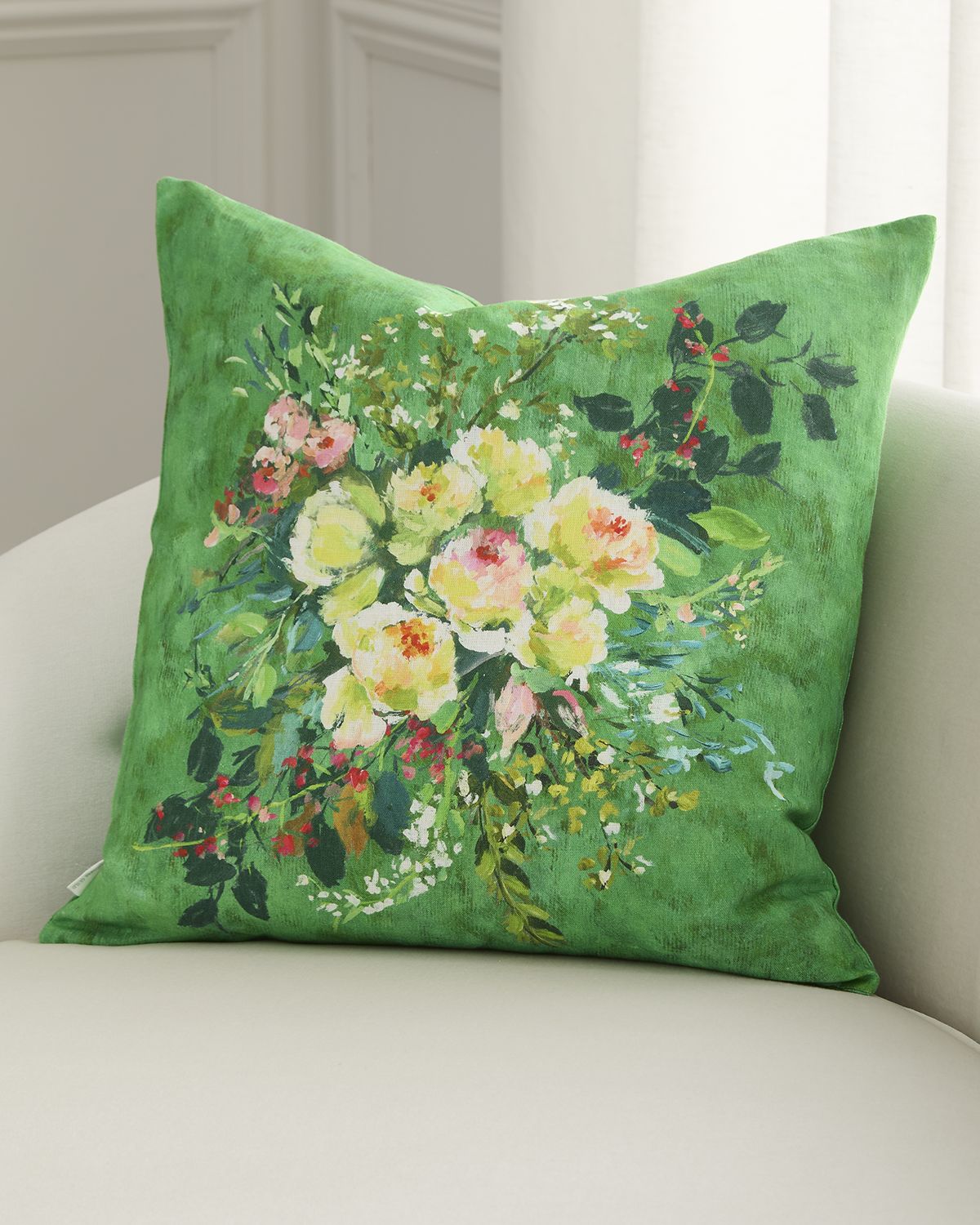 Designers Guild Margaretta Linen Decorative Pillow, 22" Square