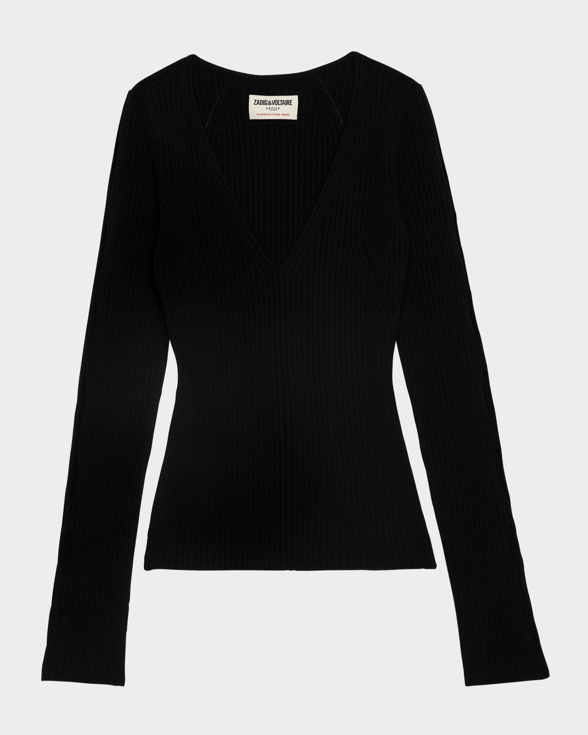 Zadig & Voltaire Syla Ribbed Merino Wool-Blend Sweater
