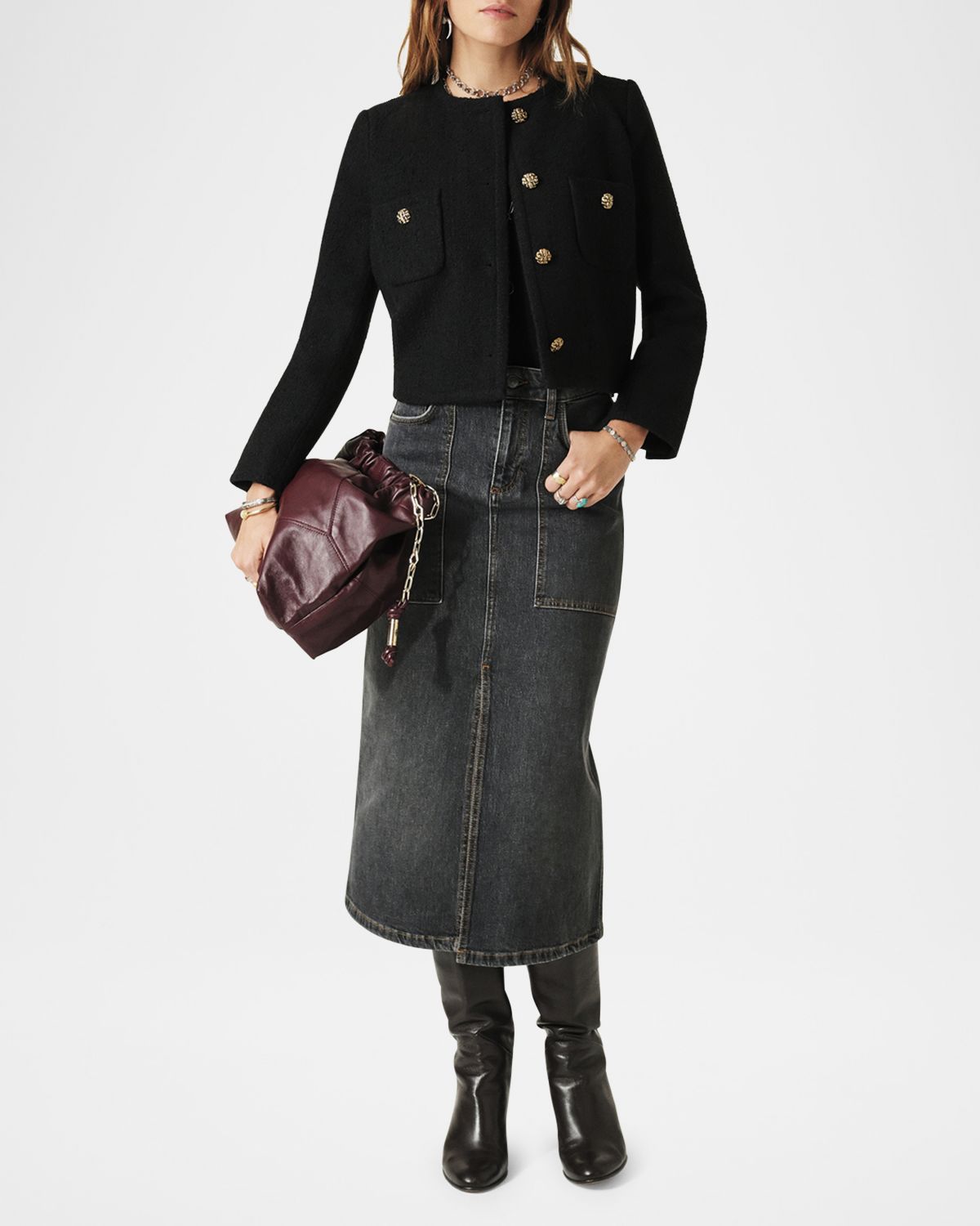 ba & sh Meredith Bouclé Jacket