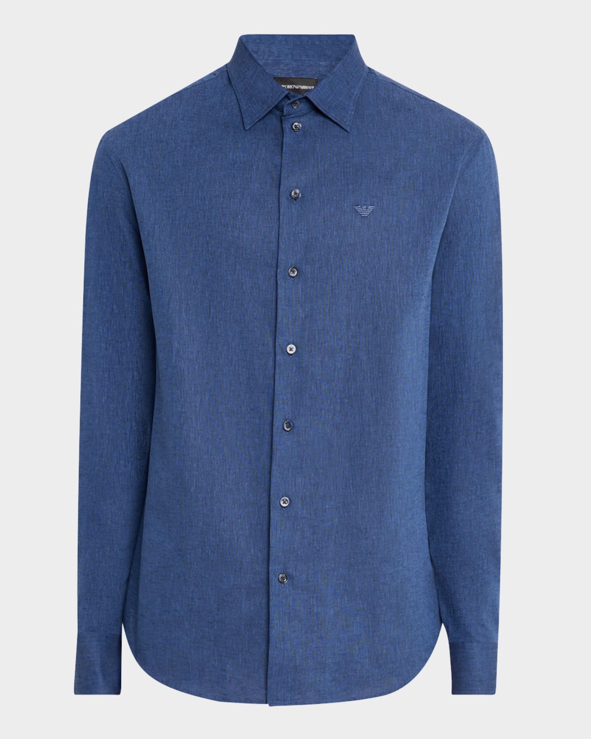 Emporio Armani Men's Linen and Cotton Sport Shirt