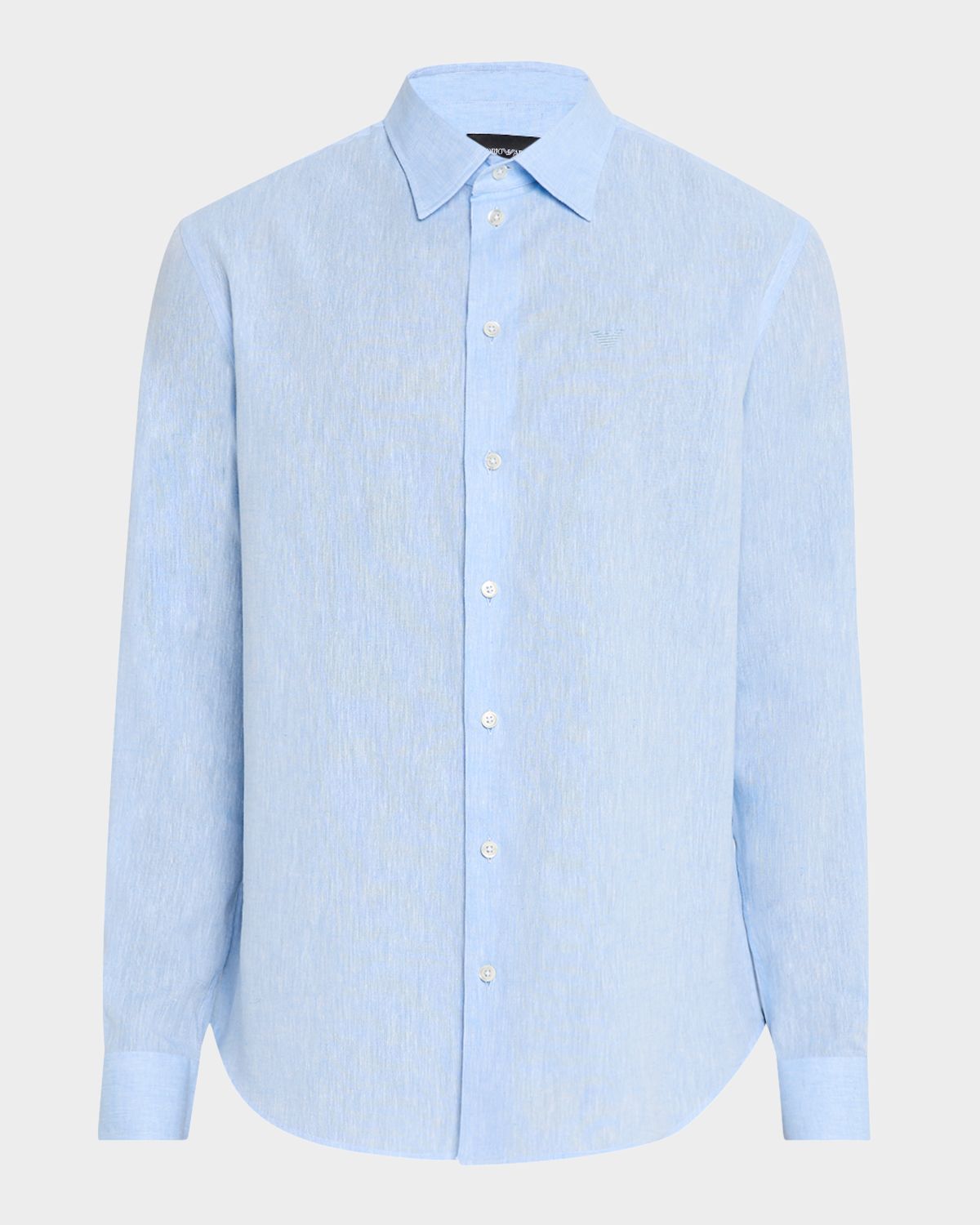 Emporio Armani Men's Linen and Cotton Sport Shirt