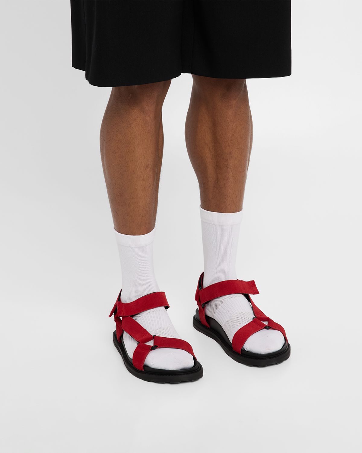 Moschino Men 's Leather and Suede Sandals