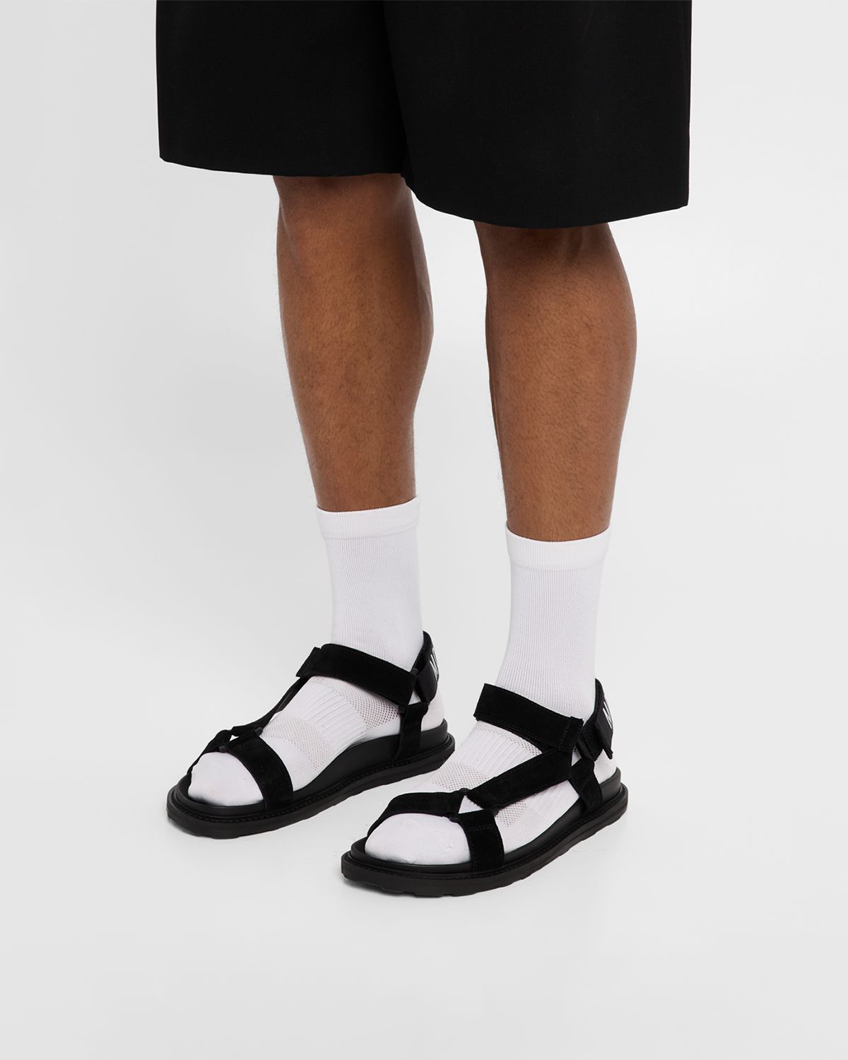 Moschino Men 's Leather and Suede Sandals | Thumbnail 6