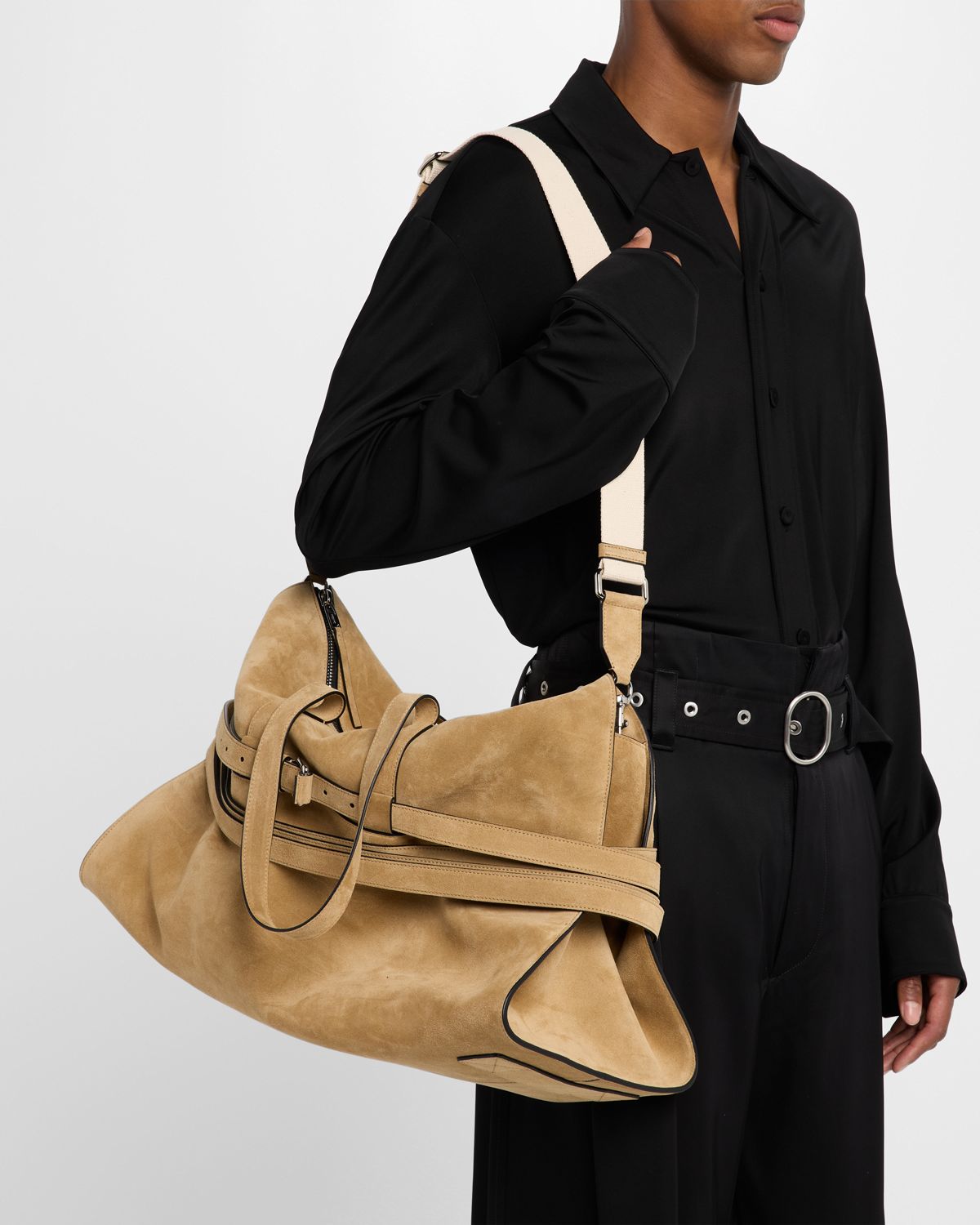 Moschino Men 's Suede Tote Bag | Thumbnail 6