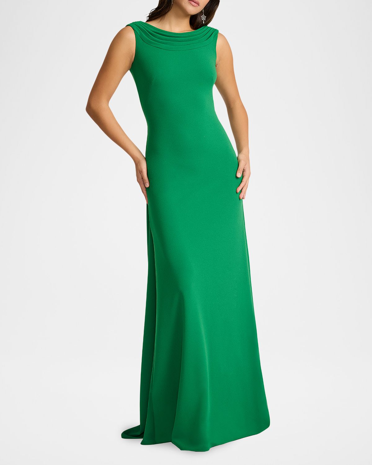 Tadashi Shoji Draped Two-Tone Crepe Gown | Thumbnail 5 Tadashi Shoji Draped Two-Tone Crepe Gown | Thumbnail 5