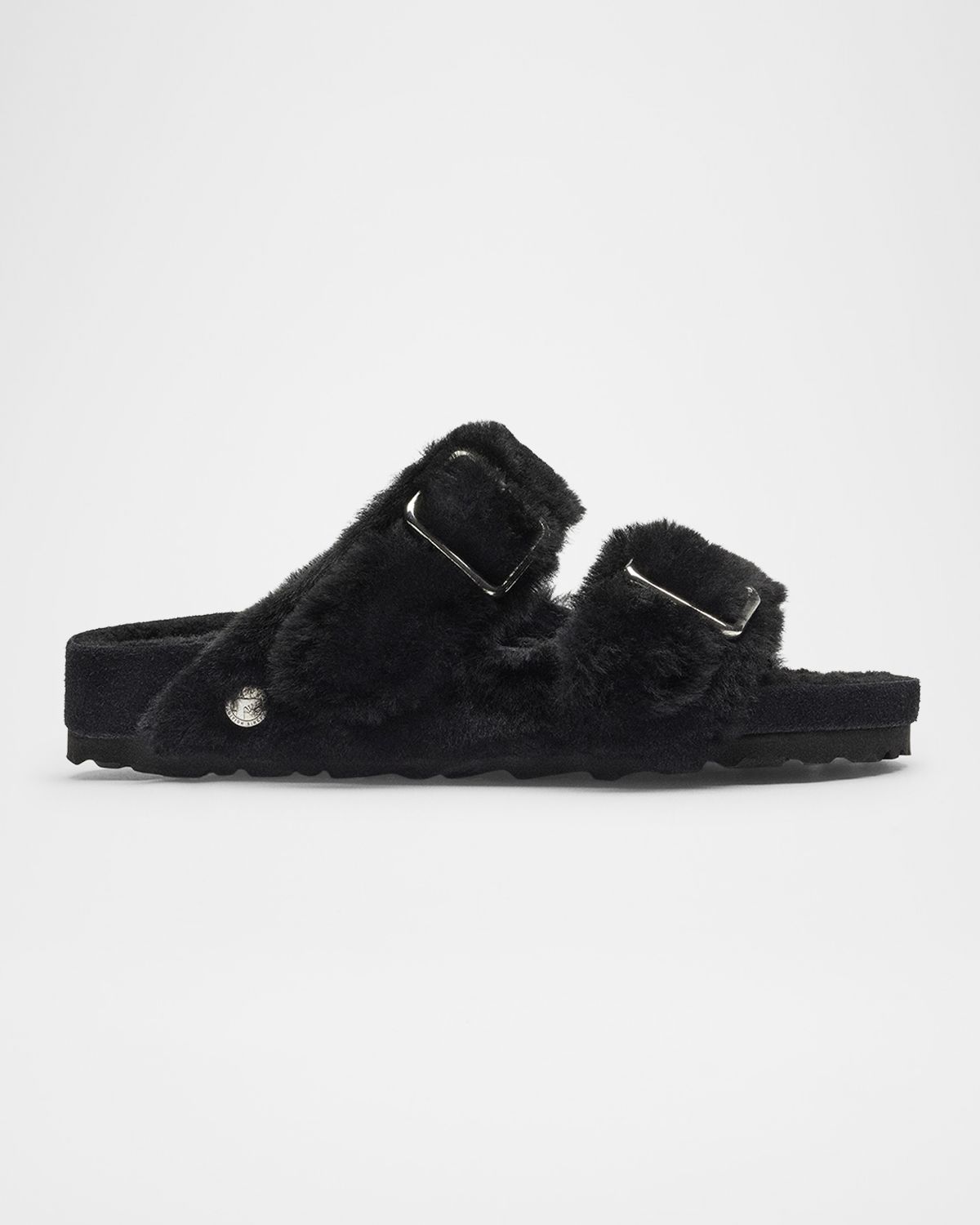 1774 Birkenstock Arizona Shearling Dual-Buckle Slide Sandals