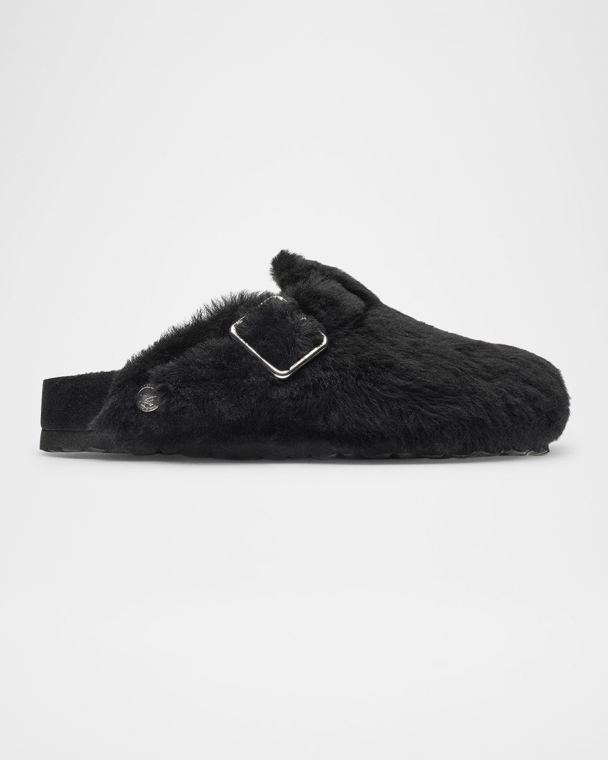 1774 Birkenstock Boston Teddy Shearling Fur Buckle Mules