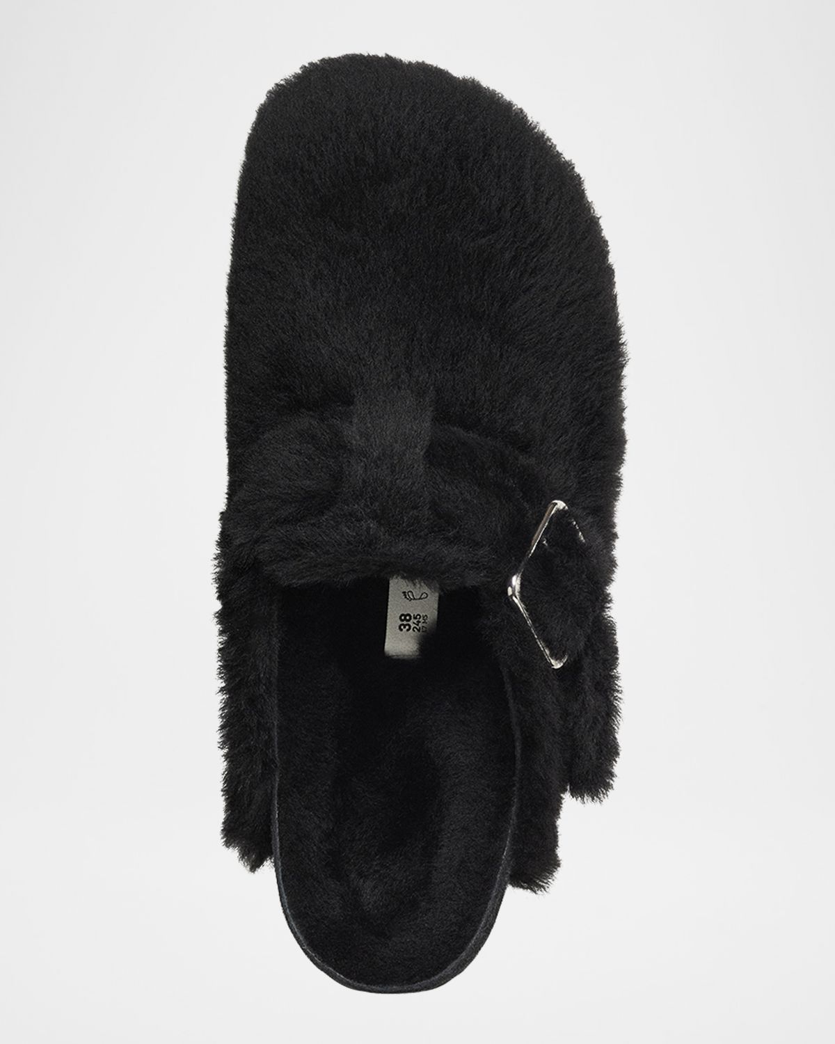 1774 Birkenstock Boston Teddy Shearling Fur Buckle Mules