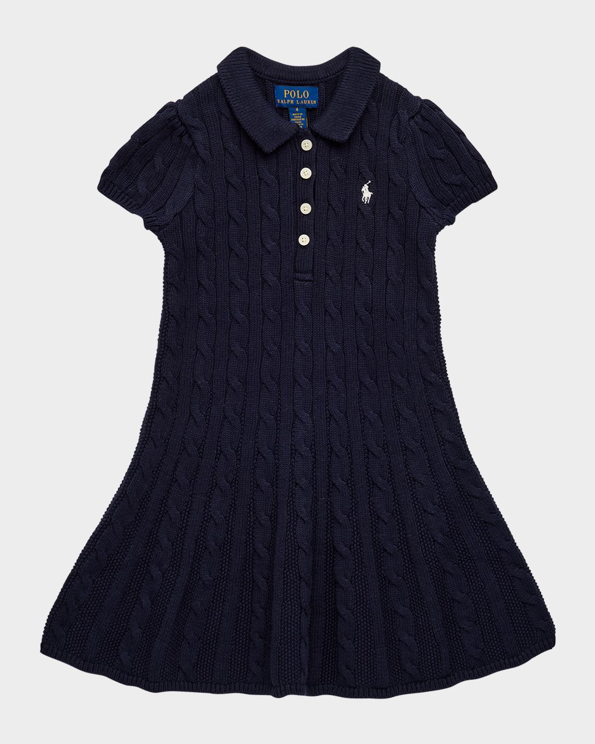 Polo Ralph Lauren Girl 's Cable Knit Sweater Dress | Thumbnail 5 Polo Ralph Lauren Girl 's Cable Knit Sweater Dress | Thumbnail 5