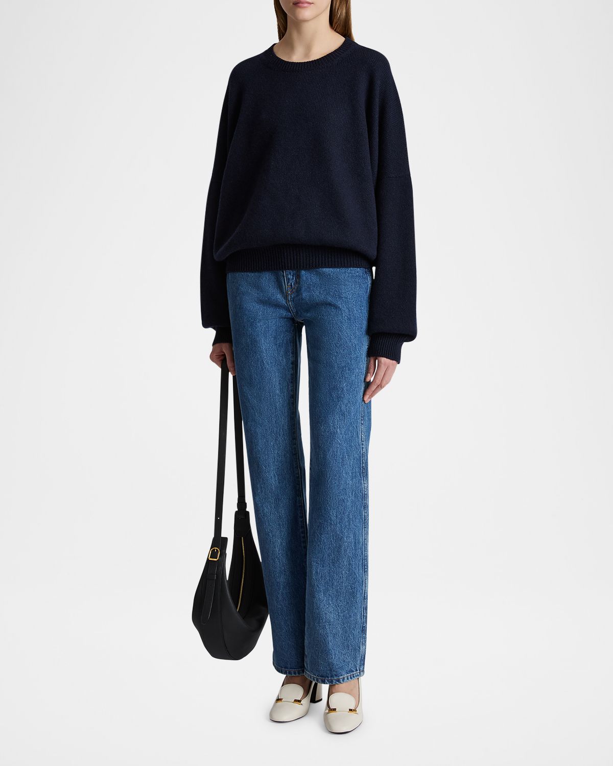 Khaite Danielle Acid-Wash Straight-Leg Jeans